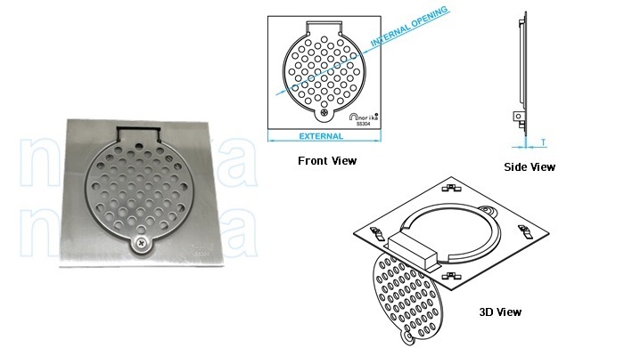 Stainless Steel AISI304L/316L Square Gratings (With Lock)